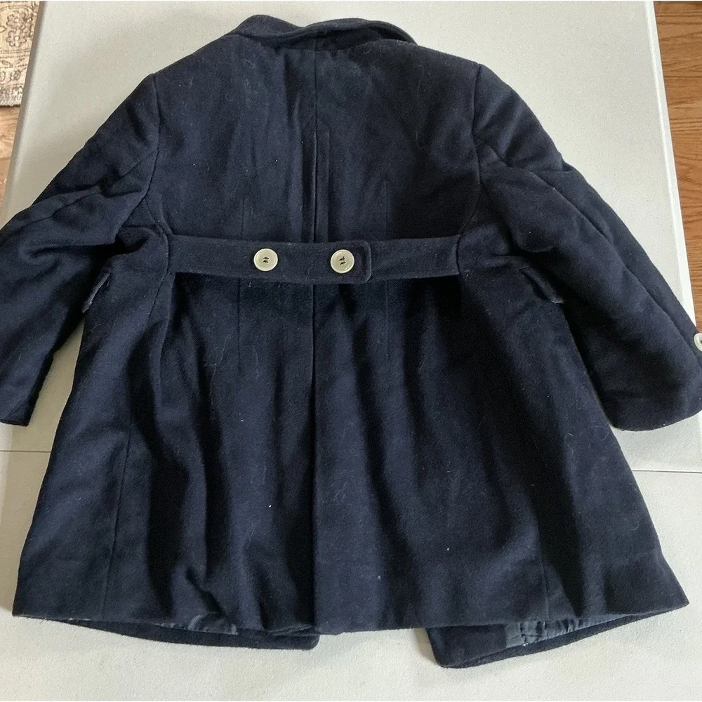 Vintage 1950s/60s Fieldston Grow-A-Year Boy's Navy Wool Sailor Pea Coat‎ Set